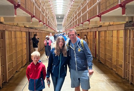 Kalifornien mit Kindern - Kalifornien Urlaub mit Kindern - Familie auf Alcatraz