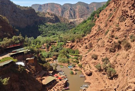 Familienurlaub Marokko - Marokko for family Summer - Wasserfälle Ouzoud Vegetation