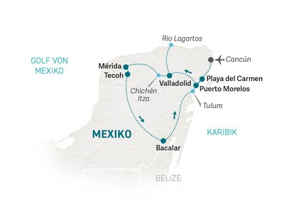 Mexiko Familienreise - Mexiko for family - Reiseroute 2024