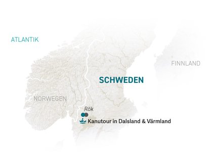 Reiseroute Schweden for family im Kanu - 2025
