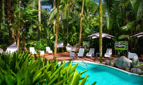 Costa Rica Familienreise mit Kindern - Puerto Viejo de Talamanca - Le Cameleon Boutique Hotel - Pool