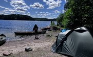 Zeltcamp am Flussufer - Schweden Kanuurlaub mit Kindern
