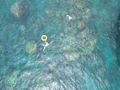 Kinder erkunden die bunte Unterwasserwelt beim Schnorcheln – Bali Reise mit Kindern