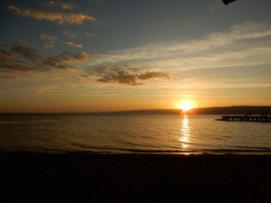 Sonnenuntergang in Aqaba - Jordanien Reise mit Kindern