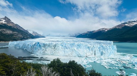 Blick auf Perito Moreno Gletscher - Chile und Argentinien mit Kindern