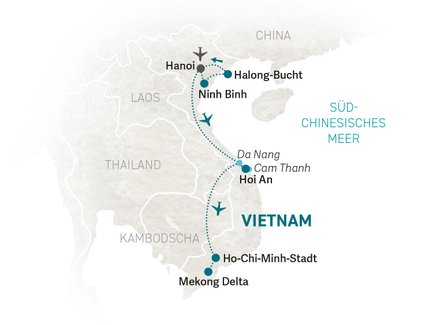 Reiseroute Vietnam for family individuell - 2027