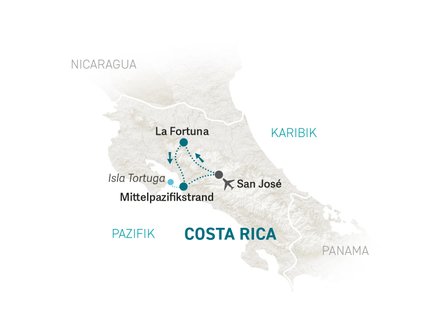 Reiseroute Costa Rica Junior - 2025