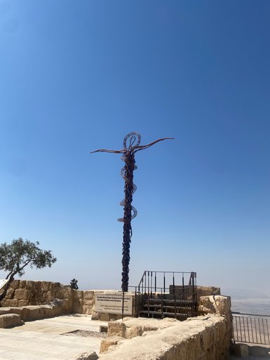 Ausblick mit Stab von Jericho - Jordanien mit Kindern