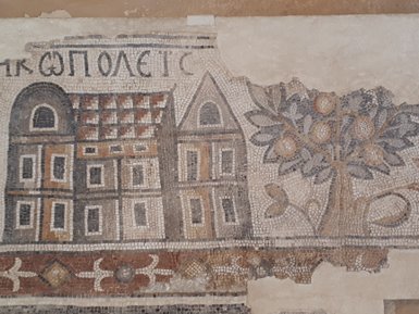 Bild aus der Mosaikstadt Madaba - Jordanien Familienurlaub