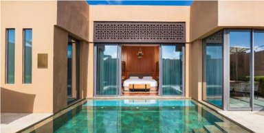 Panoramapool im Anantara Al Jabal Al Akhdar Resort – Oman Reise mit Kindern