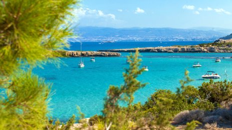 Blick auf die Blue Lagoon - Zypern mit Kindern