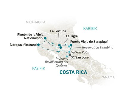 Reiseroute Costa Rica for family - 2026