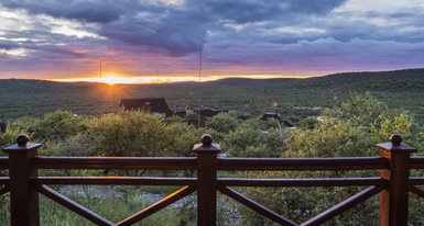 Ausblick vom Zimmer der Epacha Game Lodge - Namibia Familienurlaub