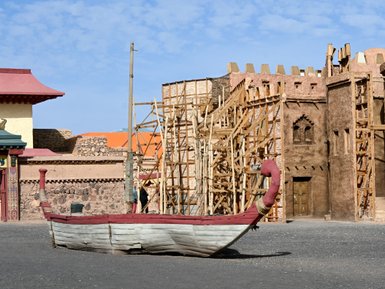 Filmkulissen der Atlas Film Studios in Ouarzazate – Marokko Reise mit Kindern