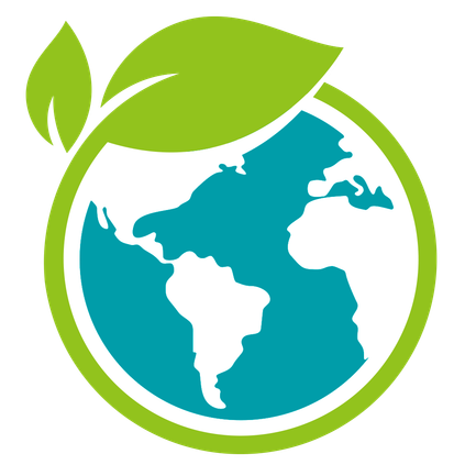 Weltkugel mit grünem Blatt - bewusst Reisen mit For Family Reisen