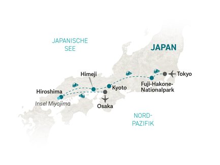 Reiseroute Japan for family individuell - 2026