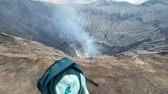 Kraterrand des Bromo Vulkans – Indonesien Reise mit Kindern