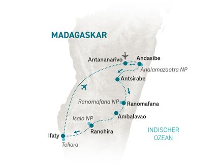 Reiseroute Madagaskar Family & Teens - 2026