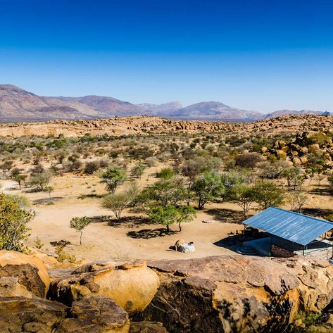 Zeltplatz Erongo Rocks Camping - Namibia Reise mit Kindern
