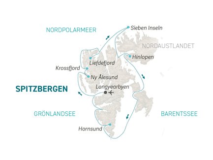 Reiseroute Arktis Family & Teens - 2026