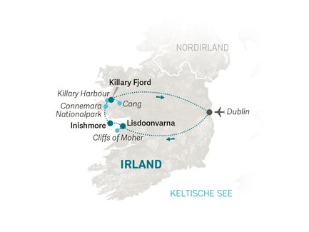 Irland Familienreise - Irland for family - Karte 2026