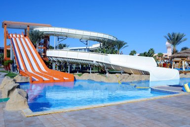 Detailansicht der Rutsche im Beach Albatros Resort in Hurghada – Ägypten Reise mit Kindern