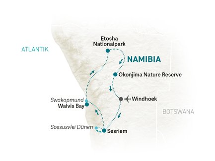 Reiseroute Namibia for family individuell Bestpreis - 2026