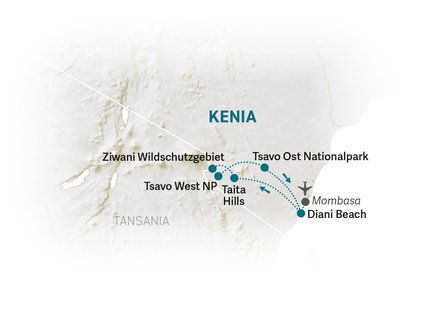 Reiseroute Kenia Family & Teens - 2026