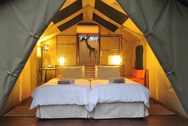 Zelt Erongo Rocks Camping - Namibia Reise mit Kindern