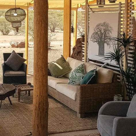 Lobby Ondili Twyfelfontein Adventure Camp - Namibia mit Jugendlichen