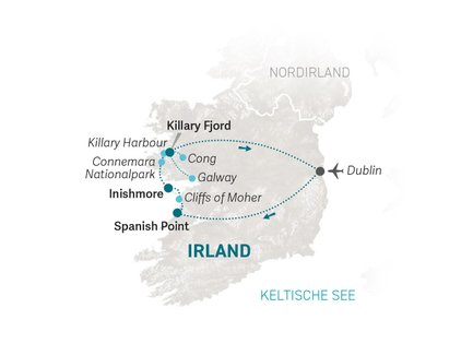 Reiseroute Irland for family - 2025
