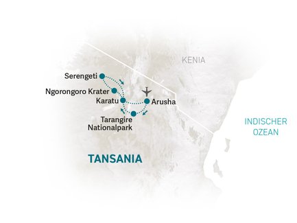 Reiseroute Tansania for family - 2027