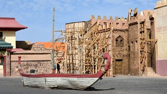 Filmkulissen der Atlas Film Studios in Ouarzazate – Marokko Reise mit Kindern