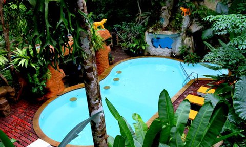 Thailand Reise mit Kindern - Khao Sok Nationalpark - Khao Sok Baumhaus - Pool