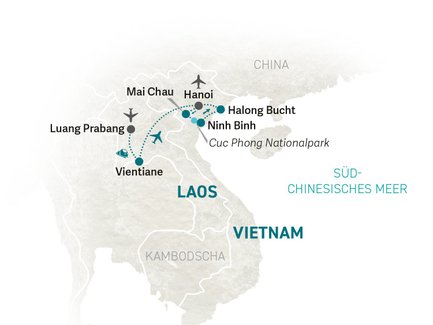 Reiseroute Vietnam & Laos for family individuell - 2025
