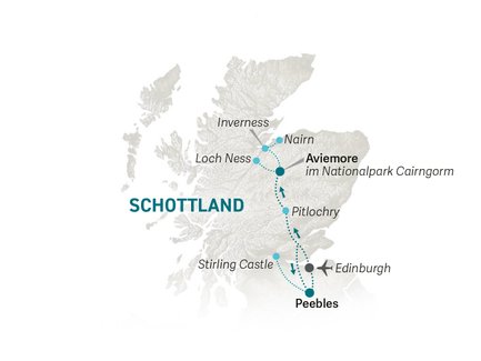 Reiseroute Schottland for family - 2026