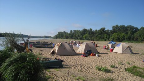Zeltcamp an der Loire - Frankreich Kanutour mit Kindern