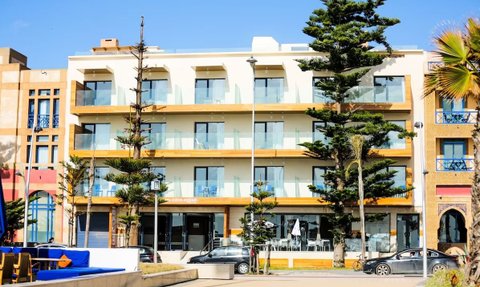 Außenansicht Hotel Cote Ocean Mogador in Essaouira – Marokko Familienreise