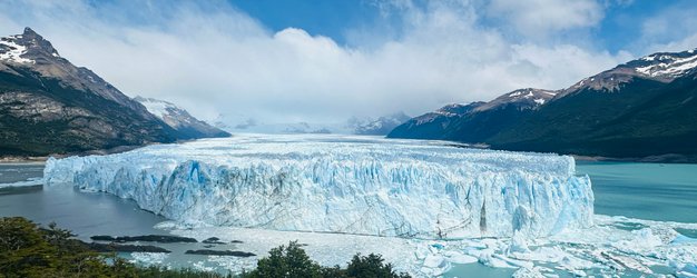Blick auf Perito Moreno Gletscher - Chile und Argentinien mit Kindern