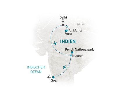 Reiseroute Indien for family individuell - 2027