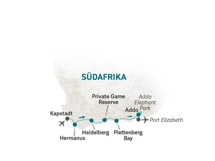 Reiseroute Garden Route for family individuell - 2023