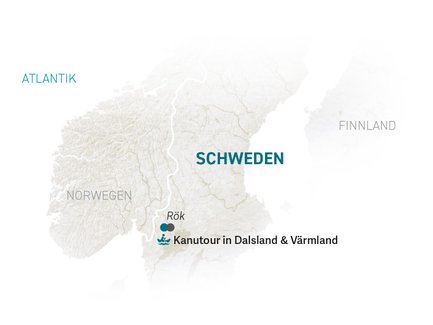 Reiseroute Schweden for family im Kanu - 2025