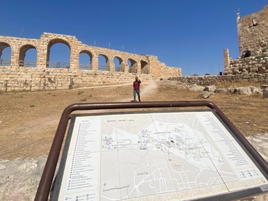 Lageplan Ausgrabungsstätte Jerash - Jordanien Familienreise