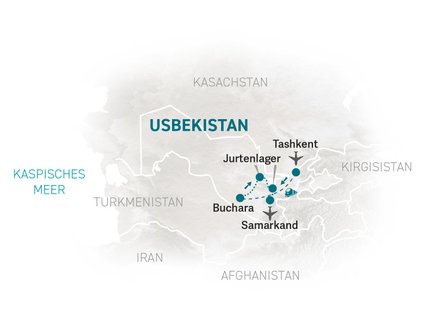 Reiseroute Usbekistan for family - 2027