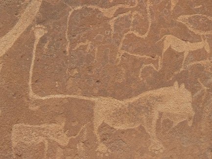 Felszeichnungen - Namibia Familienreise