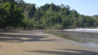 Friedlicher Strand im Manuel Antonio Nationalpark – Costa Rica Reise mit Kindern
