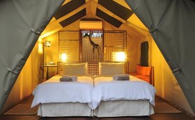 Zelt Erongo Rocks Camping - Namibia Reise mit Kindern