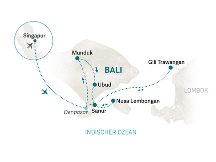Reiseroute Bali for family Deluxe - 2025