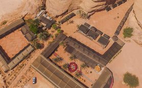 Anlage Captains Camp von oben - Jordanien mit Kindern