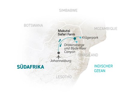 Reiseroute Südafrika for family - 2022